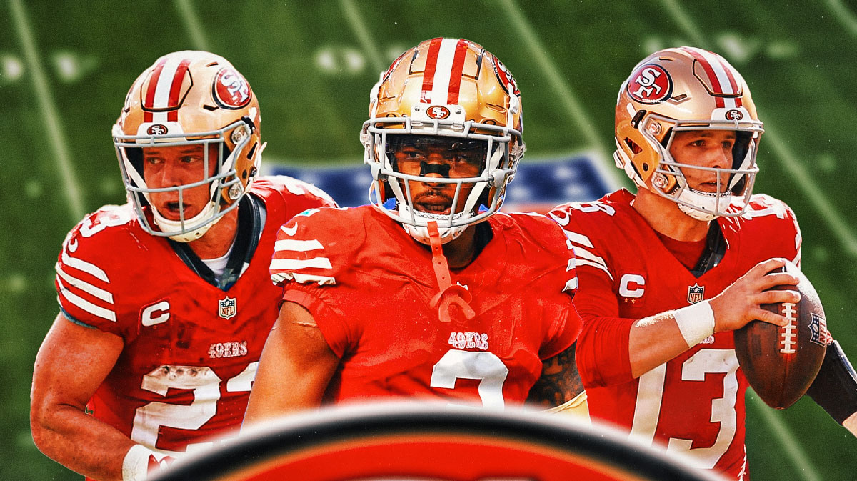 Christian McCaffrey, Deommodore Lenoir, and Brock Purdy. All with 49ers