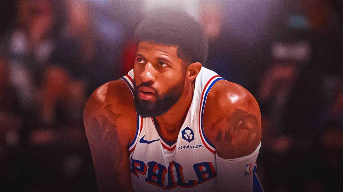 Paul George (76ers) looking concerned