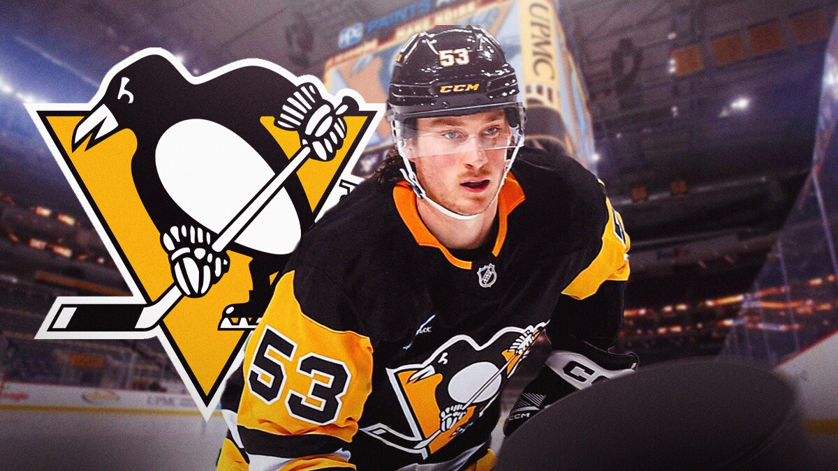 Philip Tomasino reacts to his first Penguins goal.
