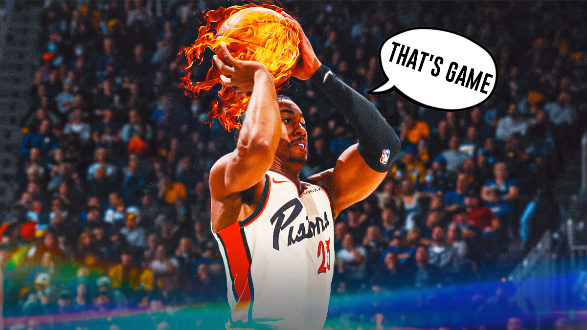 Jaden Ivey shooting a fireball while saying "That's game"