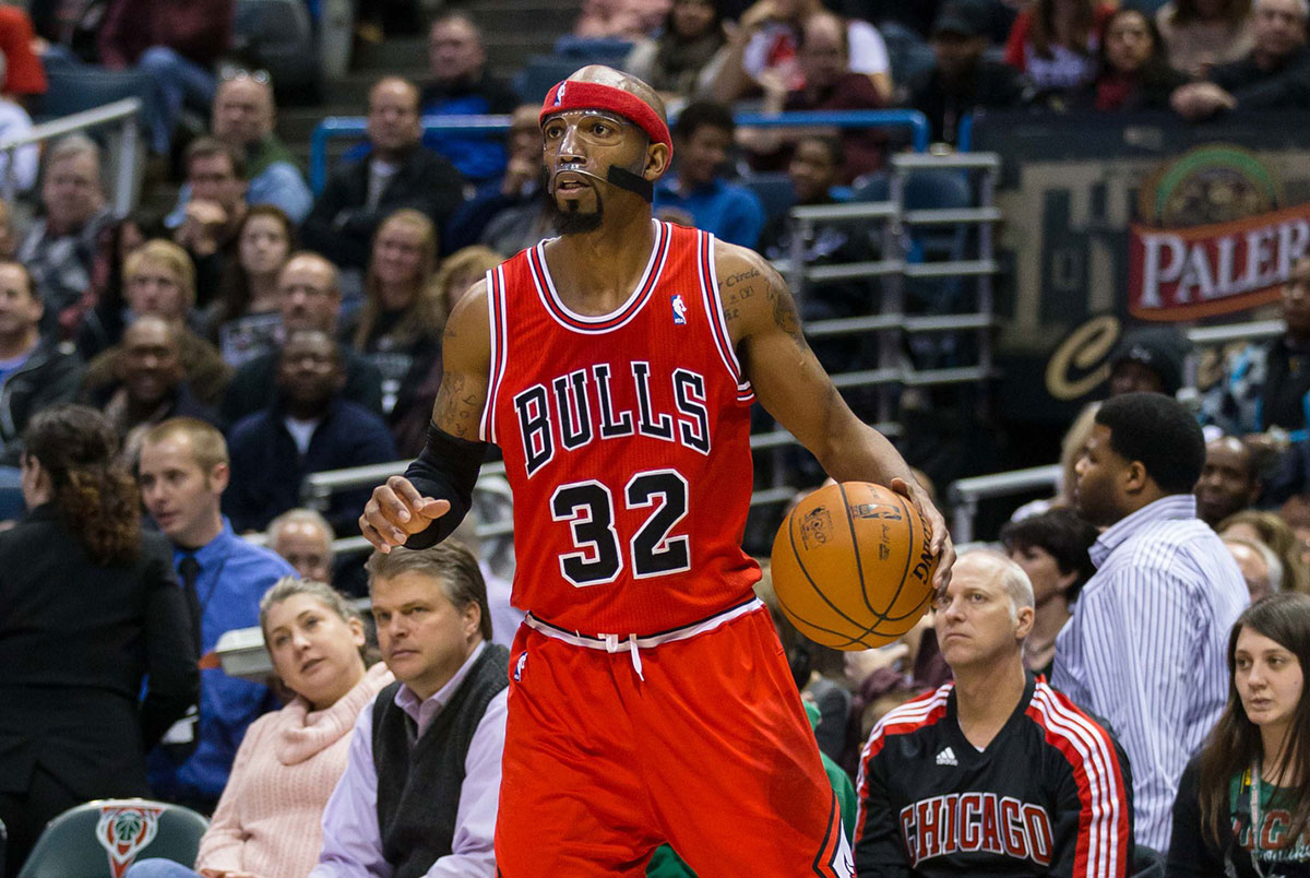 Chicago Bulls Guard Richard Hamilton (32) During the game against Milvaukee in BMO Harris Bradley Center. The bulls were defeated from dollars 93-86. 