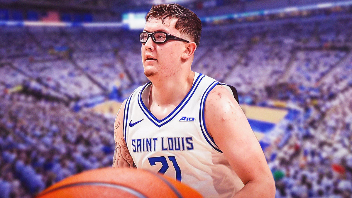 Robbie Avila looks sad in Saint Louis basketball jersey
