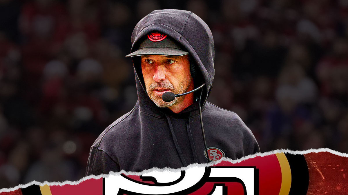 49ers Kyle Shanahan looking concerned