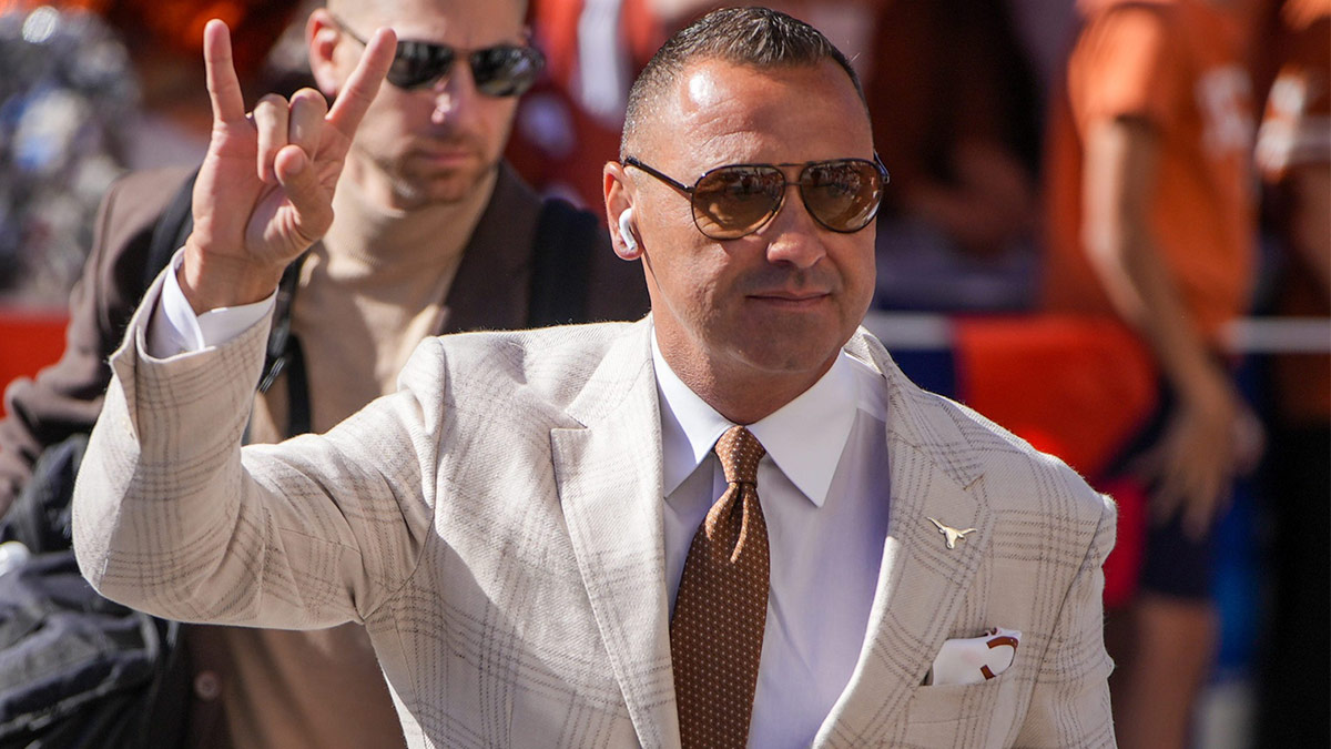 Texas Longhorns head coach Steve Sarkisian makes his way to compete against Kentucky Wildcats on a NCAA college football game at Darrell K Royal Texas Memorial Stadium, Austin, Texas, Saturday, Nov 24, 2024.