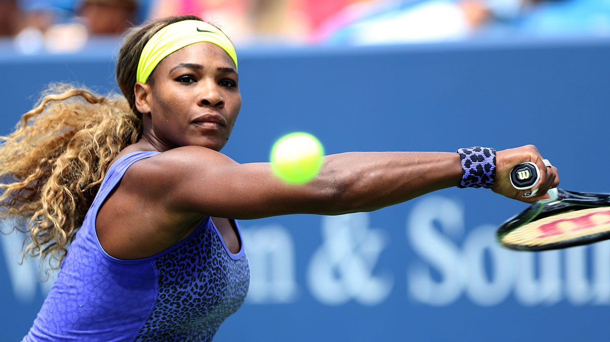 Serena Williams playing tennis