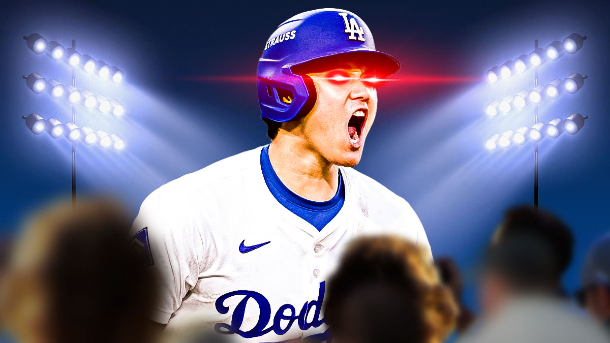 Shohei Ohtani (Dodgers) with laser eyes