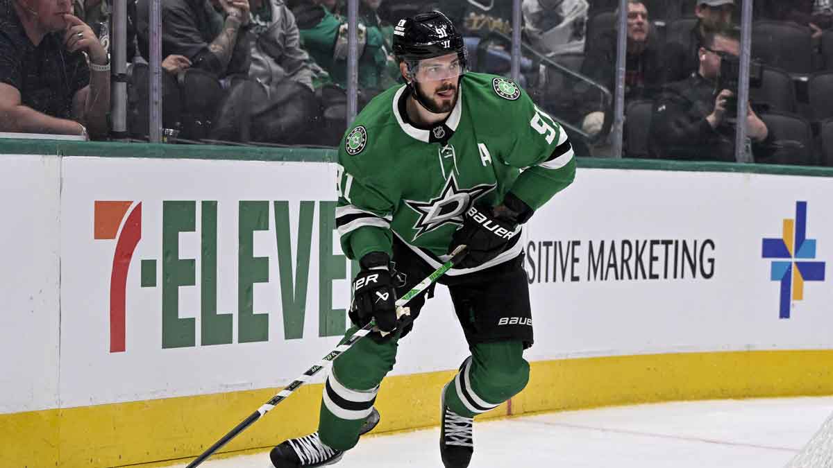 Dallas Stars center Tyler Seguin (91) in action during the game between the Dallas Stars and the Chicago Blackhawks at the American Airlines Center.