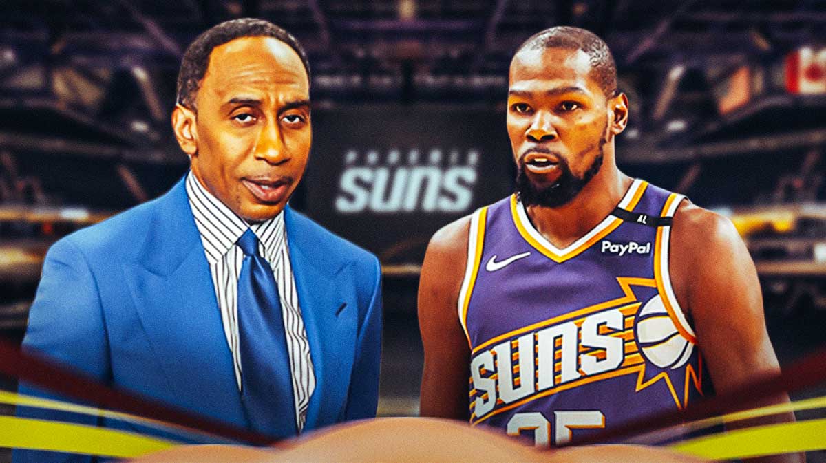 Stephen A. Smith and Kevin Durant.