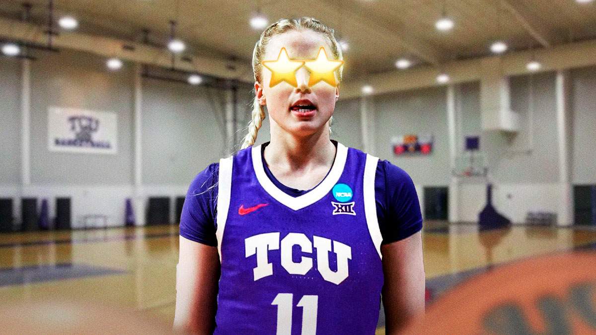 exas Christian University women’s basketball player Hailey Van Lith at Texas Christian Univeristy with stars in her eyes