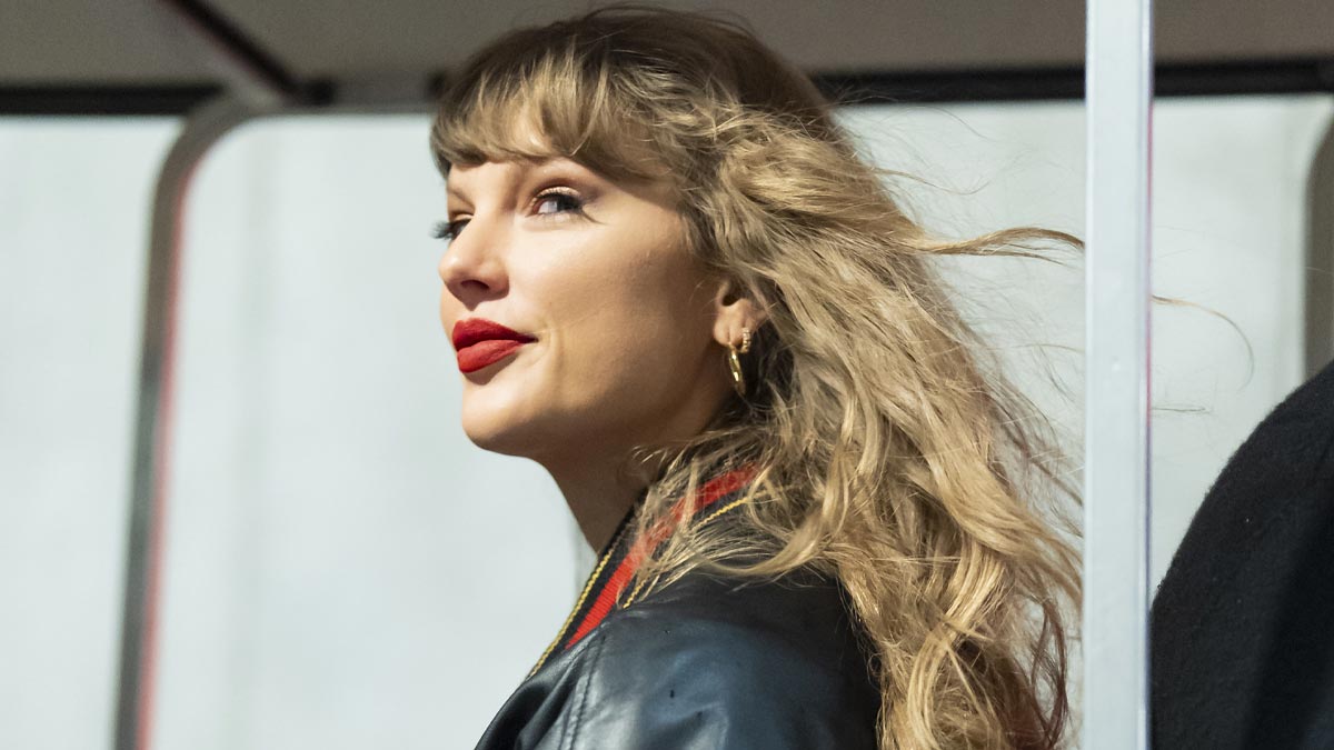 Taylor Swift before the Chiefs-Buccaneers game on November 4, 2024.