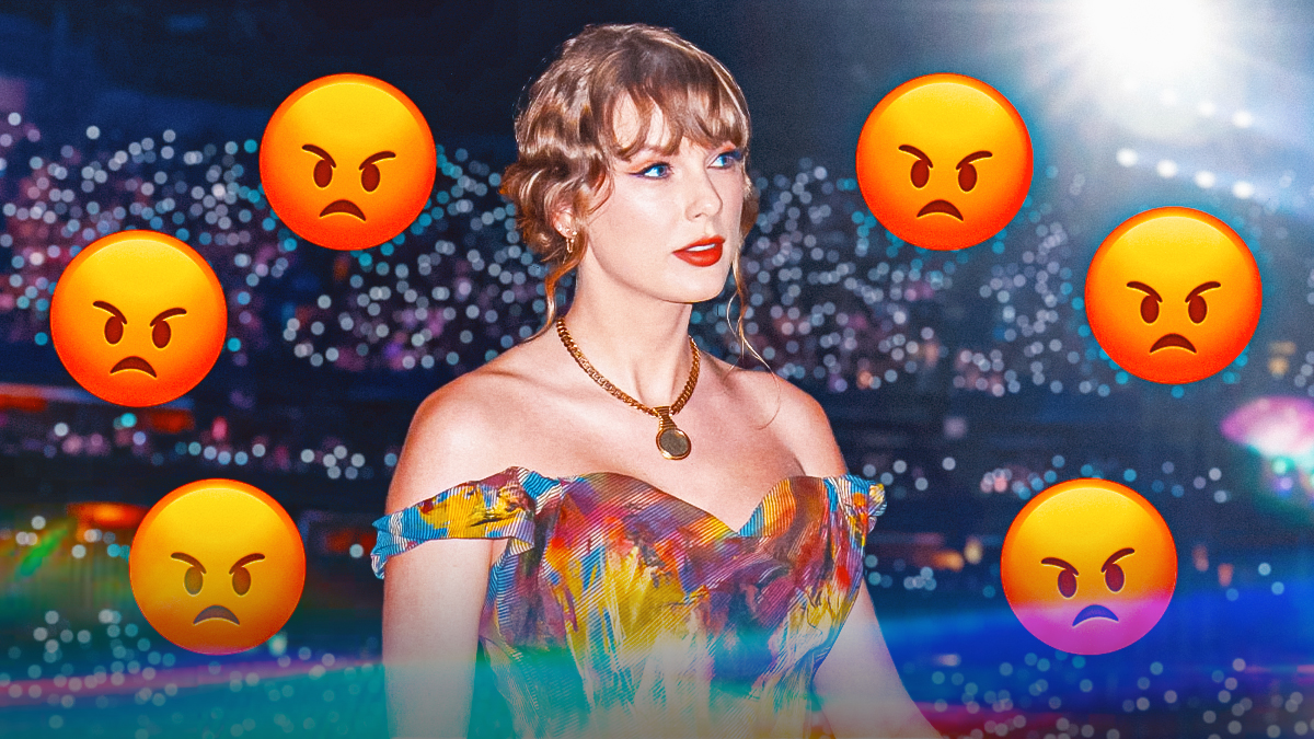 Taylor Swift with mad emojis