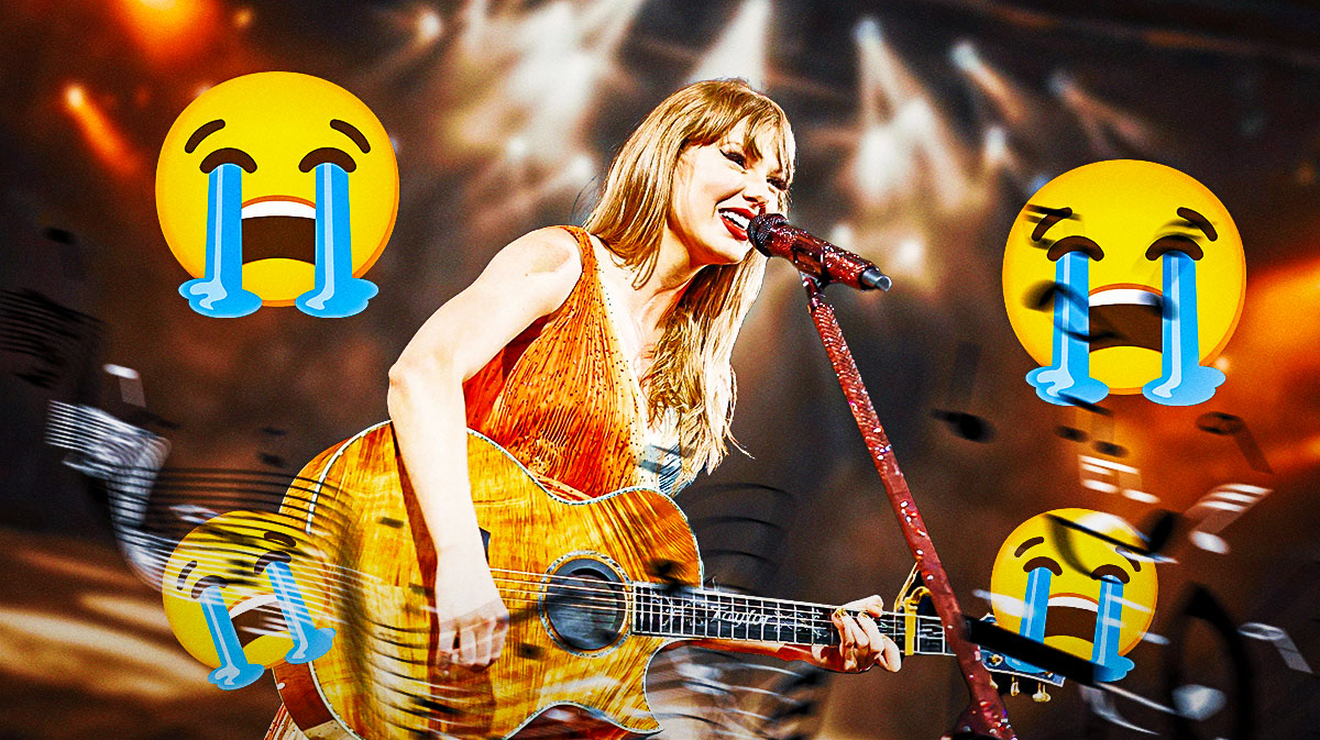 Taylor Swift performing emotional