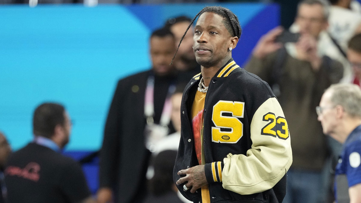 Travis Scott at the 2024 Olympics on August 8, 2024.