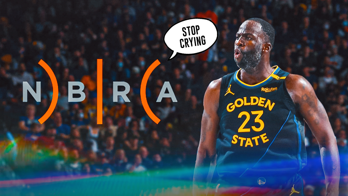 NBA Refs Association logo telling a whining Draymond Green to "Stop crying"