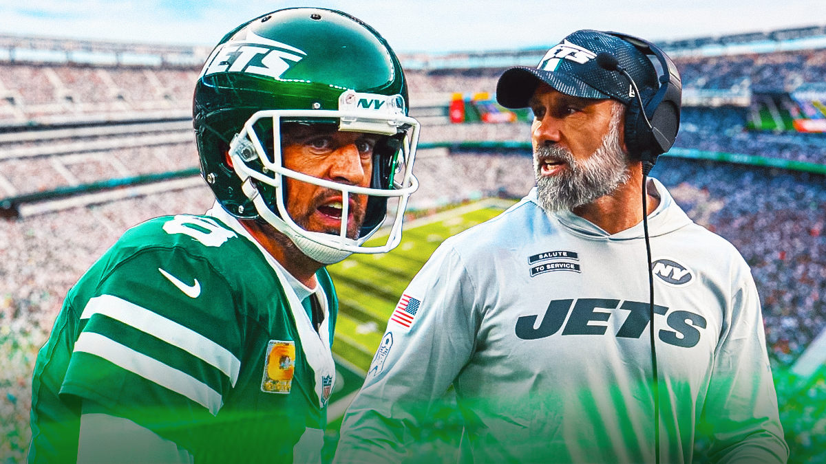 Aaron Rodgers being mad and Jets coach Jeff Ulbrich