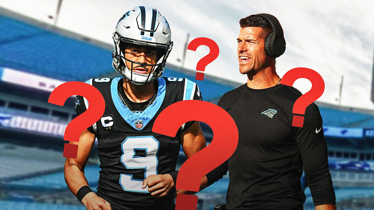 Panthers' Bryce Young and coach Dave Canales with question marks surrounding