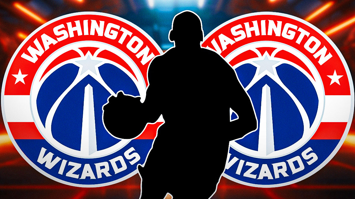 Silhouette in the middle of a circle of Wizards logos