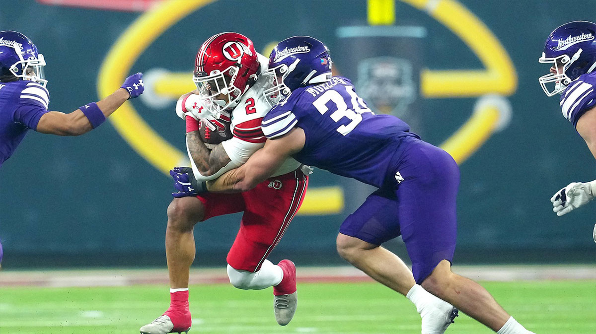 Northwestern football player Xander Mueller