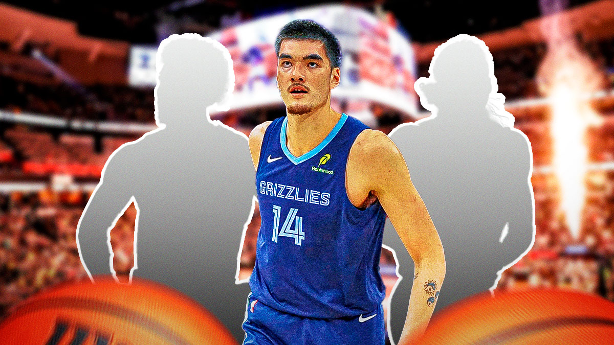 NBA rookies - Zach Edey with two blacked out players