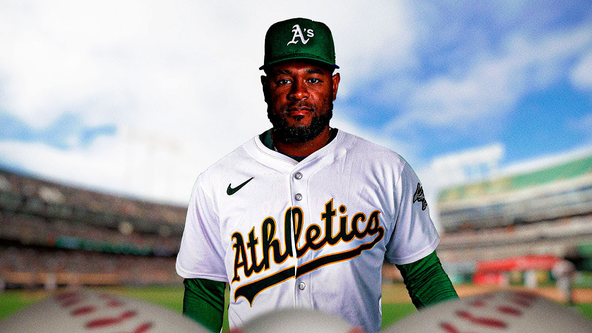 Luis Severino in an Athletics jersey