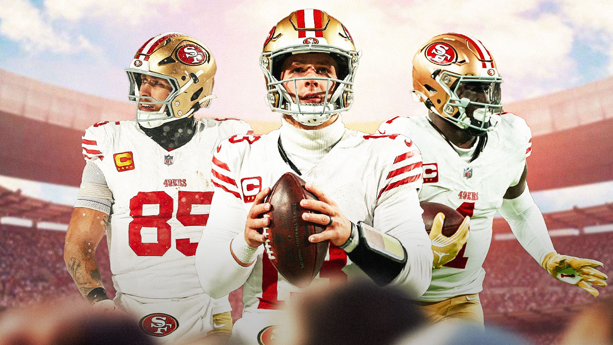 49ers TE George Kittle, QB Brock Purdy, WR Deebo Samuel