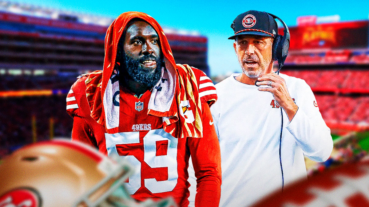 49ers De'Vondre Campbell and 49ers Kyle Shanahan