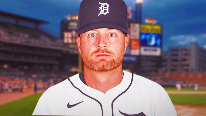 Alex Cobb (Tigers) in Tigers uniform, Comerica Park background