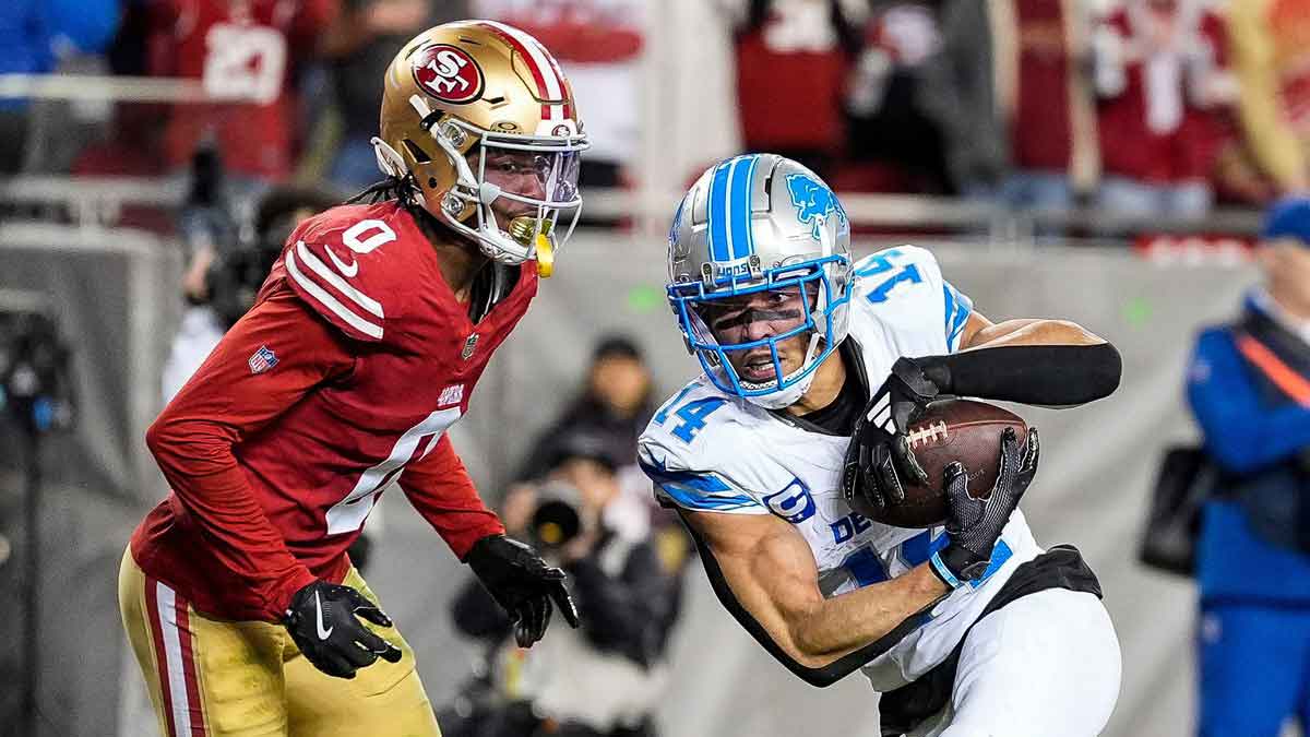 Lions' Amon-Ra St. Brown gives the 49ers a 4 word spanking after MNF win