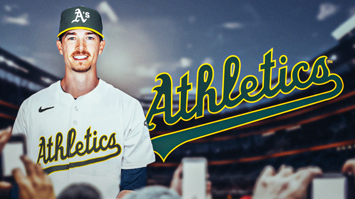 Max Fried wearing an Athletics jersey