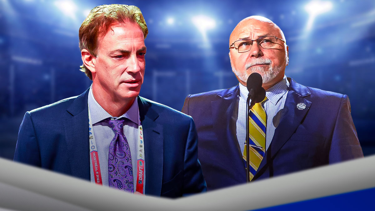Predators GM Barry Trotz, Avalanche GM Chris MacFarland