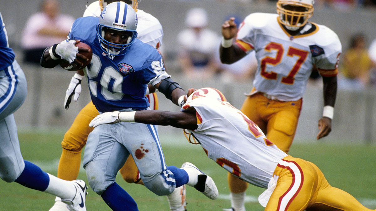 Barry Sanders Lions 2,000 yard NFL rushers
