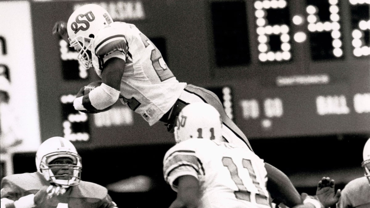 Barry Sanders Oklahoma State diving