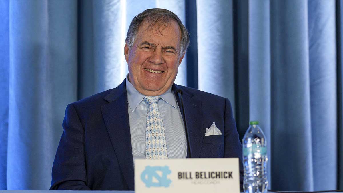 Dec 12, 2024; Chapel Hill, NC, USA; North Carolina Tar Heels new head coach Bill Belichick at Loudermilk Center for Excellence.