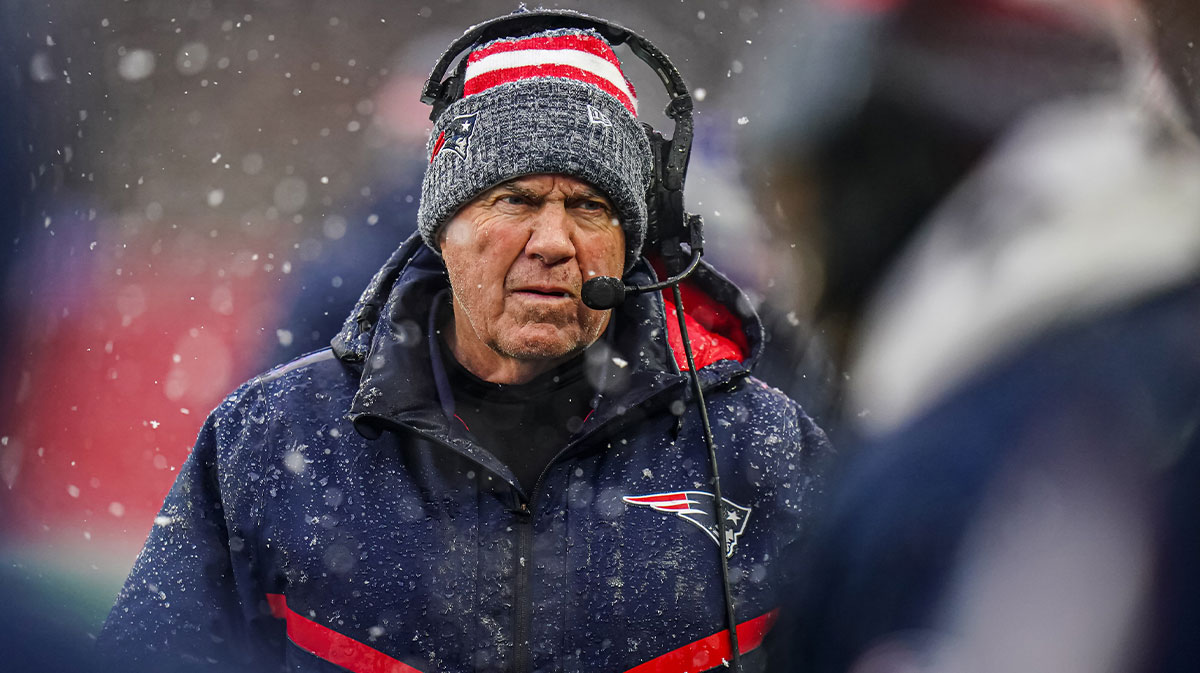Patriots head coach Bill Belichick watches from the sideline as they take on the New York Jets at Gillette Stadium.