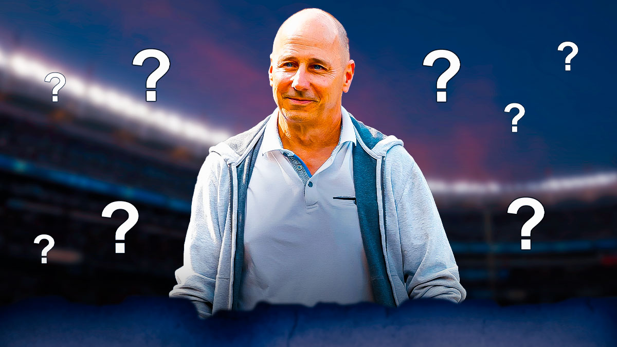 Yankees Brian Cashman with question marks everywhere.