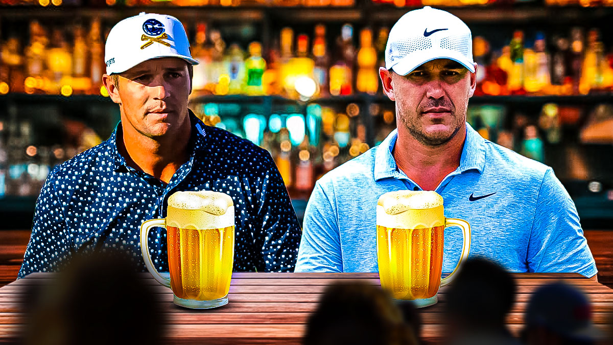brooks koepka and bryson dechambeau having a beer together