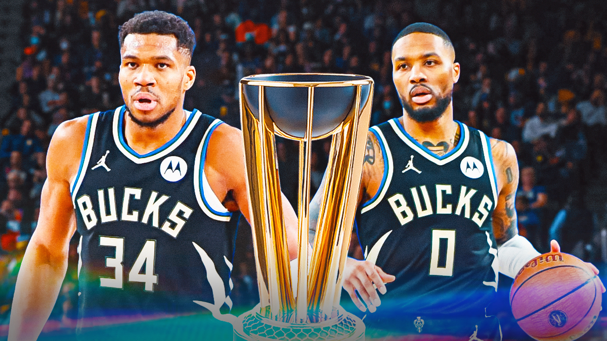 Bucks stars Giannis Antetokounmpo and Damian Lillard, NBA Cup
