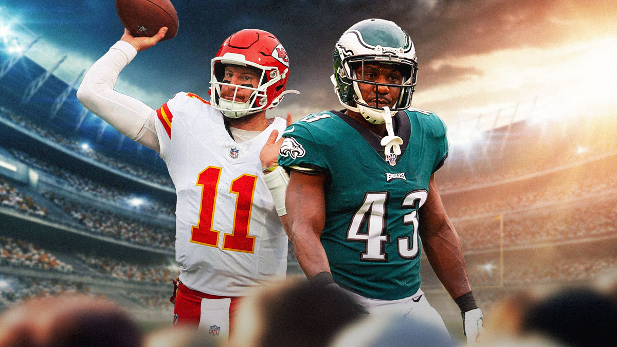 Darren Sproles next to Carson Wentz.