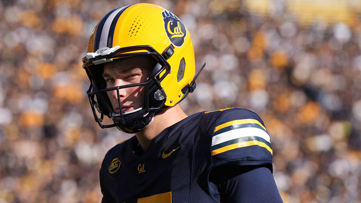 California Golden Bears quarterback Fernando Mendoza (15) during the first quarter against the Stanford Cardinal at California Memorial Stadium.