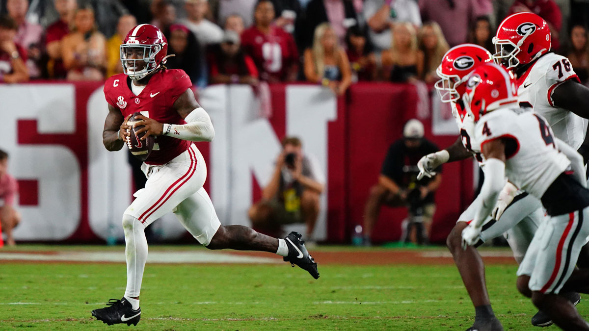 Georgia defense versus Jalen Milroe