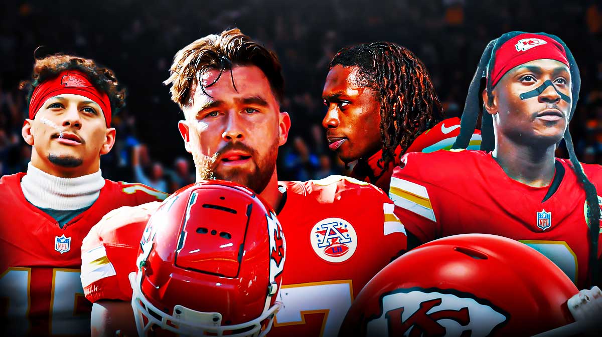 Patrick Mahomes, Travis Kelce, Xavier Worthy, and DeAndre Hopkins.