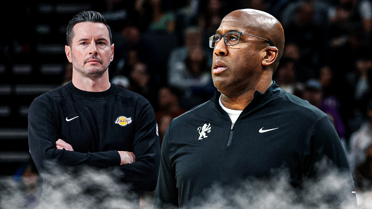 LA Lakers coach JJ Redick alongside Sacramento Kings coach Mike Brown, firing