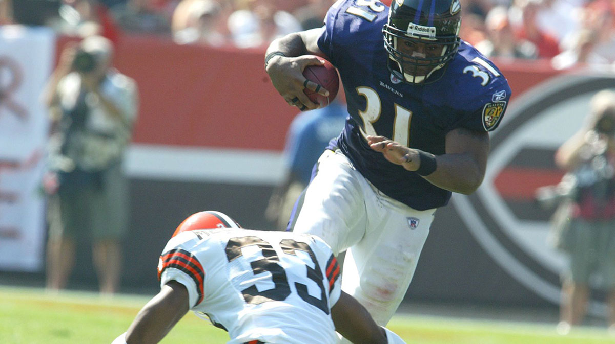Jamal Lewis Ravens 2,000 yard NFL rushers