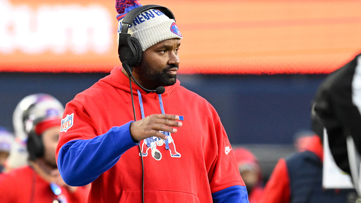 New England Patriots head coach Jerod Mayo looks on from the sideline during the second half against the Indianapolis Colts at Gillette Stadium.