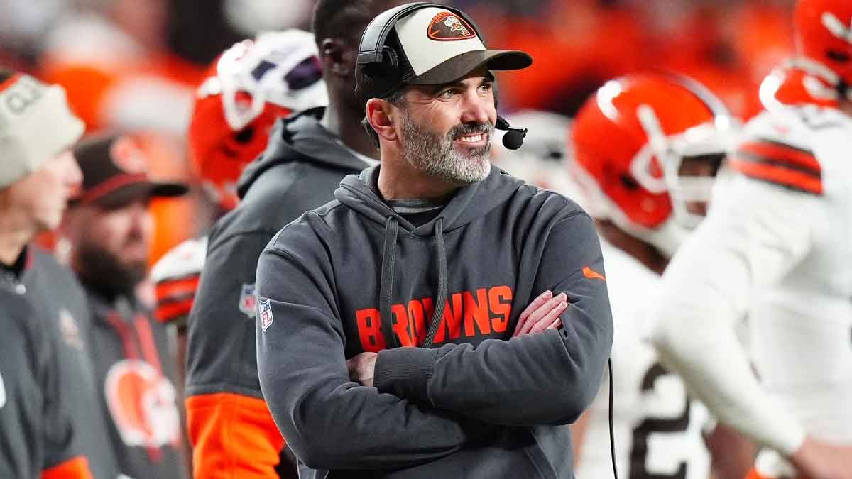 Cleveland Browns head coach Kevin Stefanski during the second quarter against the Denver Broncos at Empower Field at Mile High. The Browns will face the Steelers in Week 14.