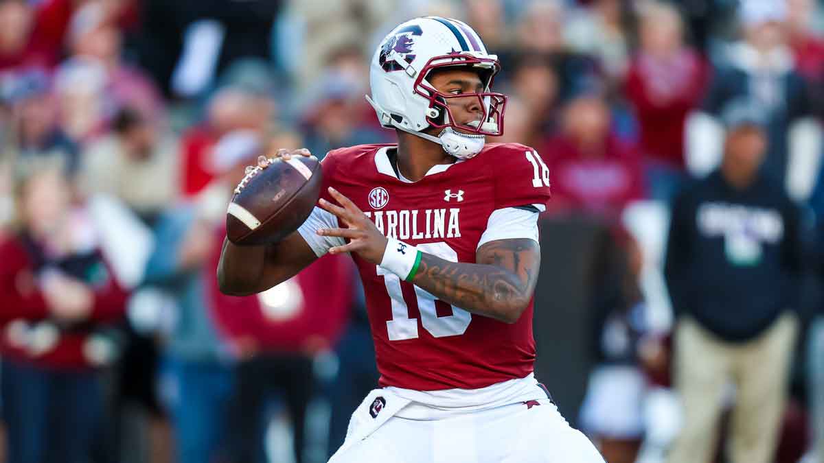 South Carolina Gamecocks quarterback LaNorris Sellers (16) throws a pass against the Wofford Terriers in the first quarter at Williams-Brice Stadium.