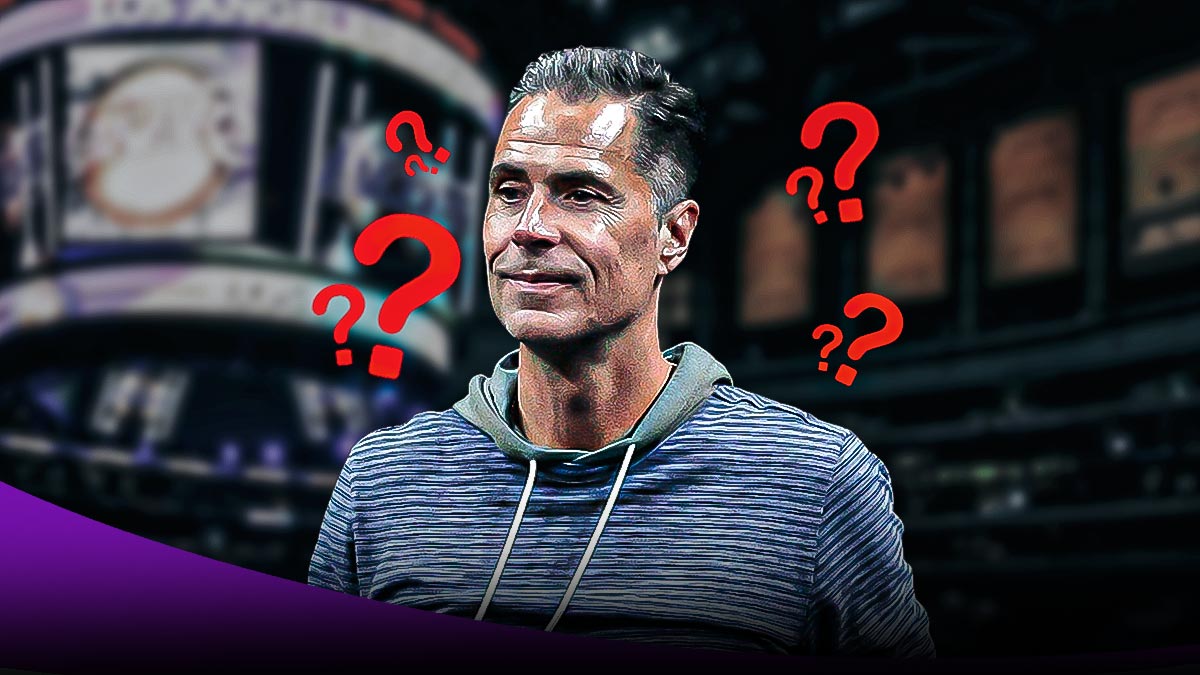 Rob Pelinka (Lakers) with question marks around him