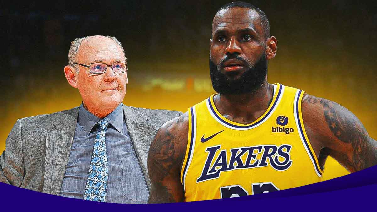 George Karl looks disgusted at LeBron James