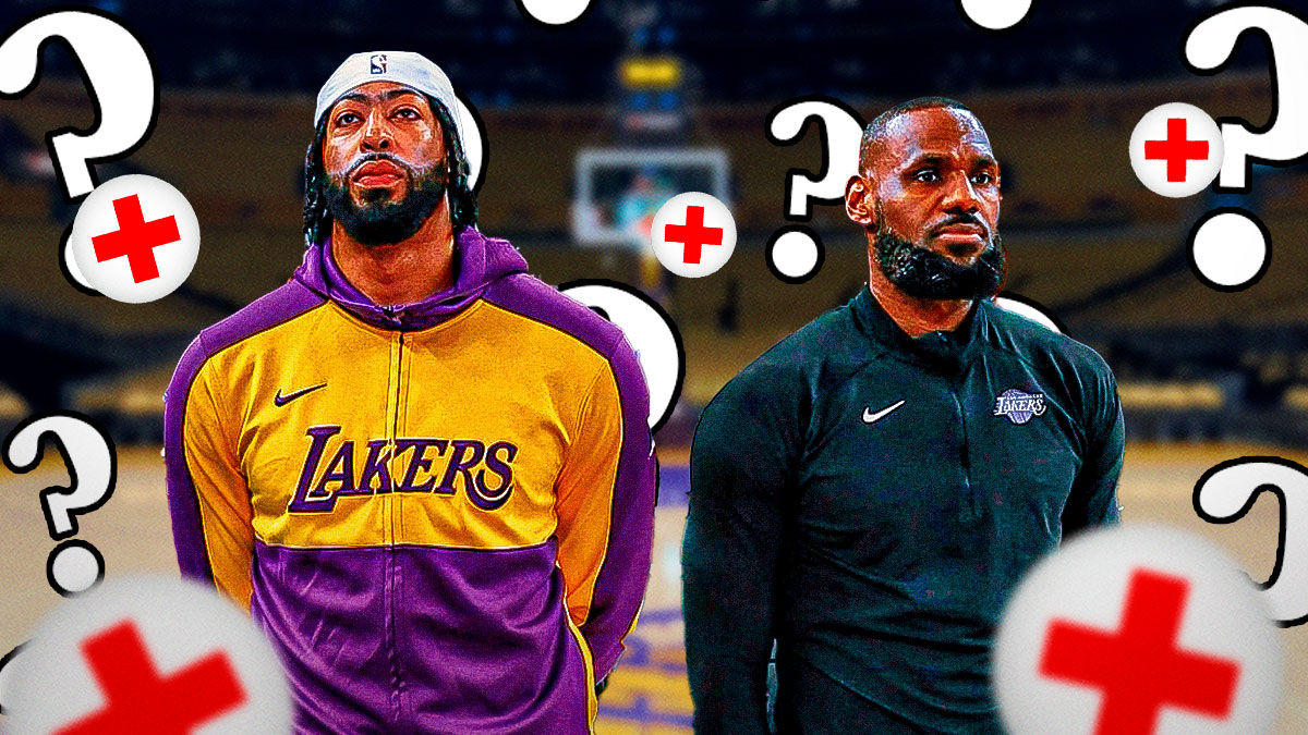 Lakers' LeBron James and Anthony Davis with injury and question marks