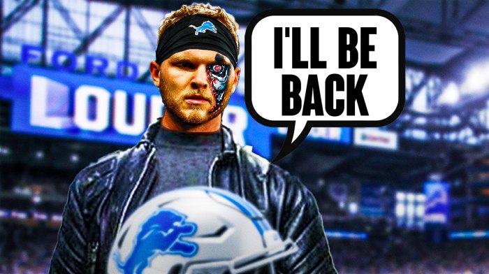 Aidan Hutchinson as The Terminator saying "I'll be back"